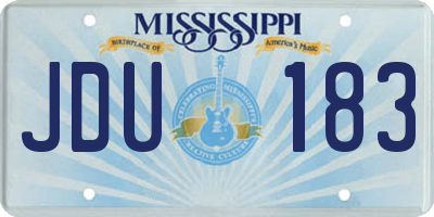 MS license plate JDU183