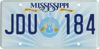 MS license plate JDU184