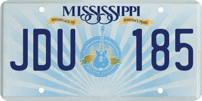 MS license plate JDU185