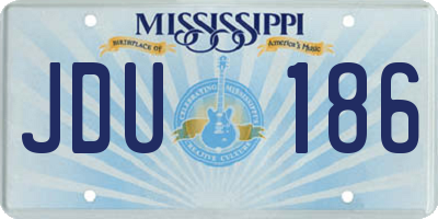 MS license plate JDU186