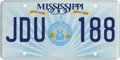 MS license plate JDU188