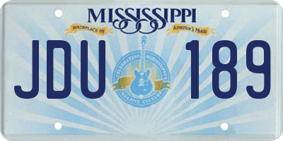 MS license plate JDU189