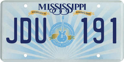 MS license plate JDU191