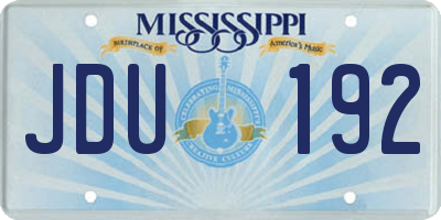 MS license plate JDU192