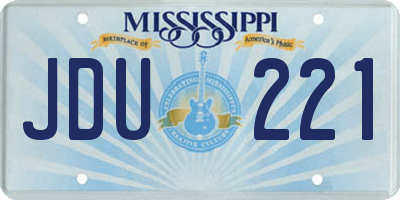 MS license plate JDU221