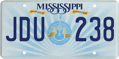 MS license plate JDU238