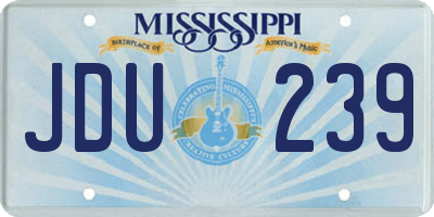 MS license plate JDU239