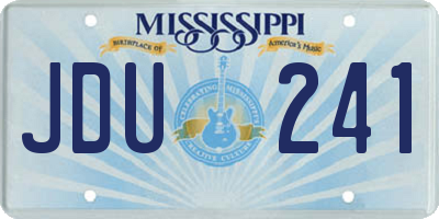 MS license plate JDU241