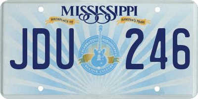 MS license plate JDU246