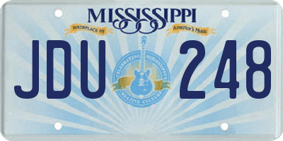 MS license plate JDU248