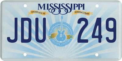MS license plate JDU249