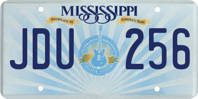 MS license plate JDU256