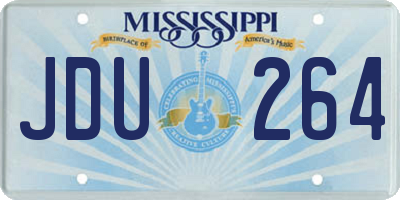 MS license plate JDU264