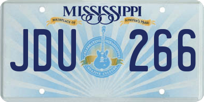 MS license plate JDU266