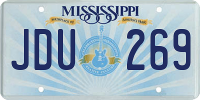 MS license plate JDU269
