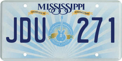 MS license plate JDU271