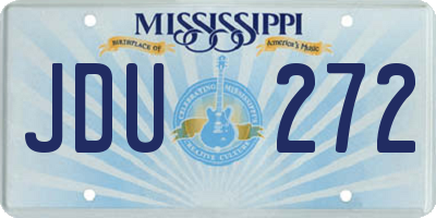 MS license plate JDU272