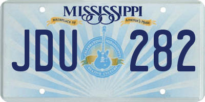 MS license plate JDU282