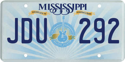 MS license plate JDU292