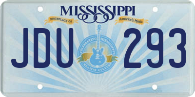 MS license plate JDU293