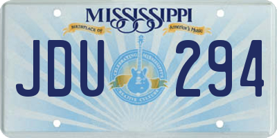 MS license plate JDU294