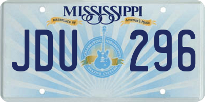 MS license plate JDU296
