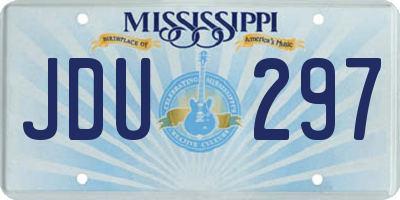 MS license plate JDU297