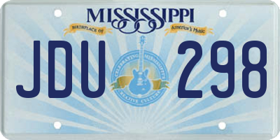 MS license plate JDU298