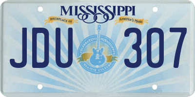 MS license plate JDU307
