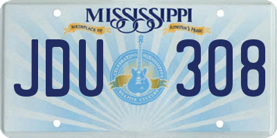 MS license plate JDU308