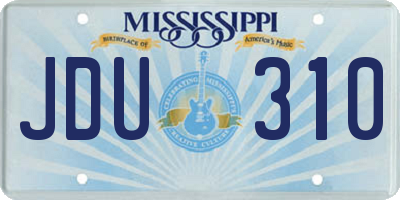 MS license plate JDU310