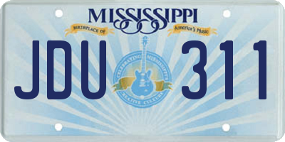 MS license plate JDU311