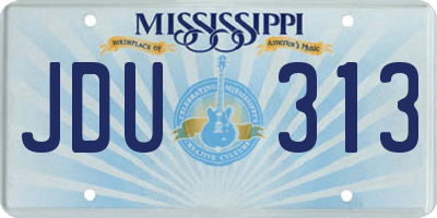 MS license plate JDU313