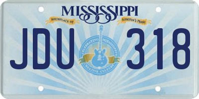 MS license plate JDU318