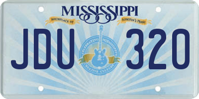 MS license plate JDU320
