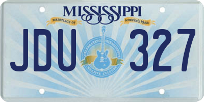 MS license plate JDU327