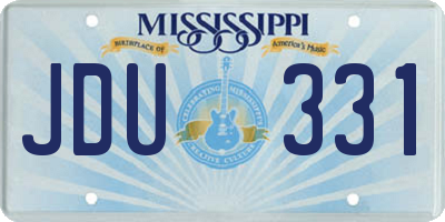 MS license plate JDU331