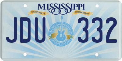 MS license plate JDU332