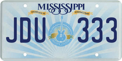MS license plate JDU333