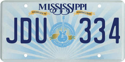 MS license plate JDU334