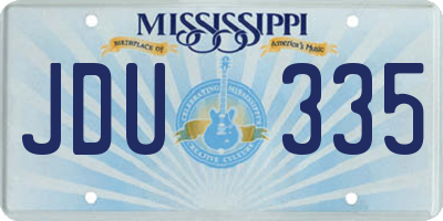 MS license plate JDU335