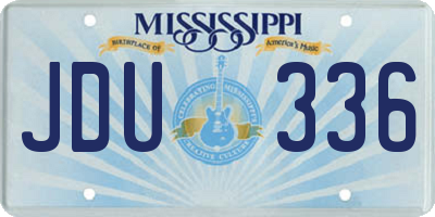 MS license plate JDU336
