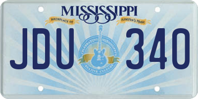 MS license plate JDU340