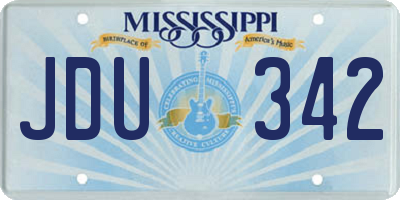 MS license plate JDU342