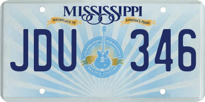 MS license plate JDU346