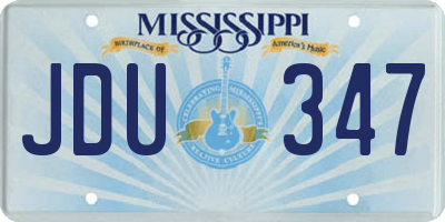 MS license plate JDU347