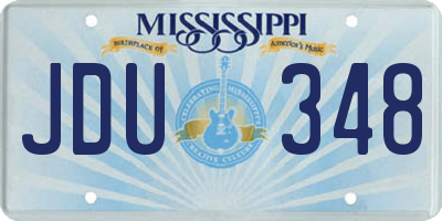 MS license plate JDU348