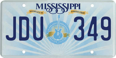 MS license plate JDU349