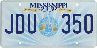 MS license plate JDU350