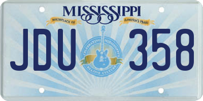 MS license plate JDU358